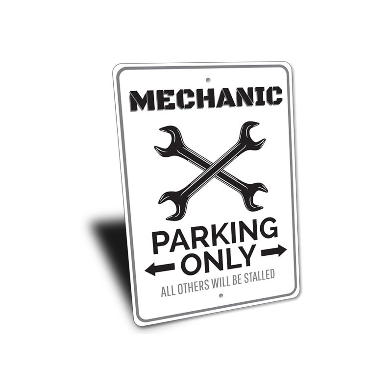 Enseigne mécanique cadeau en aluminium, H 14 po x l 10 po x P 0,04 po