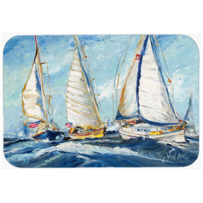 Planche à découper en verre caroline Sailboat