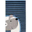 Tapis bleu marine à imprimé animal Burgan-46301680