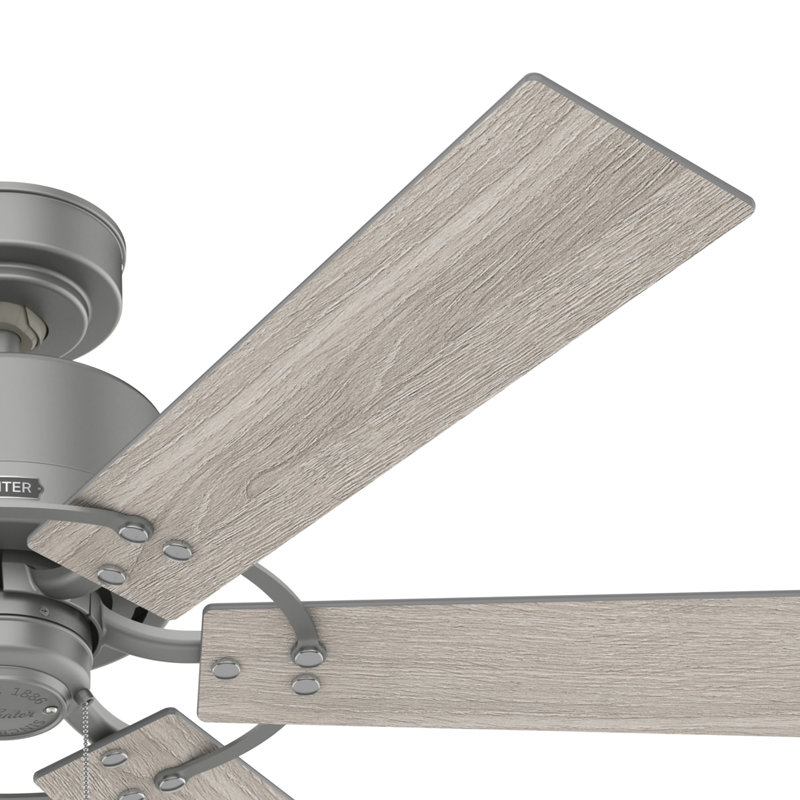 Gilrock 52" Matte Silver and Light Brown 6-Blade Ceiling Fan