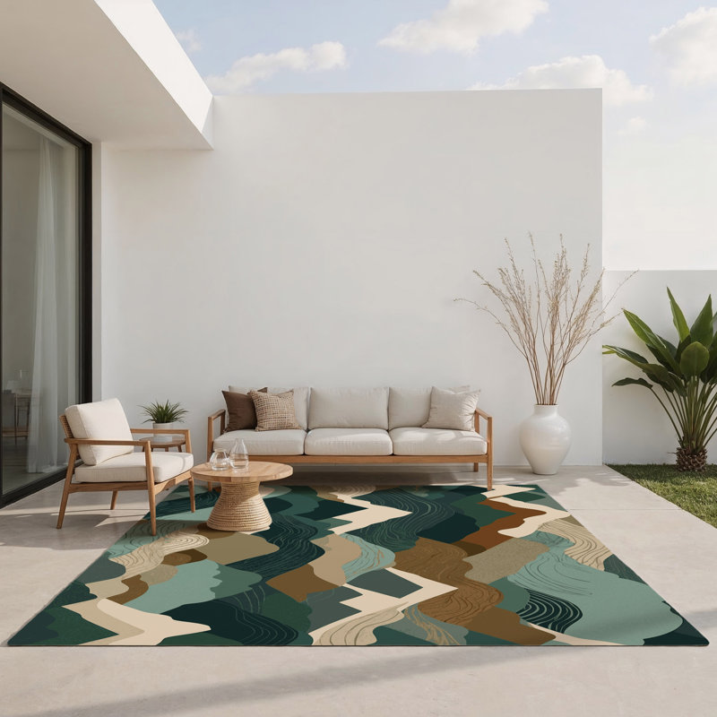 Tapis intérieur et extérieur Dream Valley, Rectangle 1 pi 6 po x 2 pi 6 po