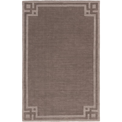 Tapis gris anthracite / gris en laine tissé à la main Peever