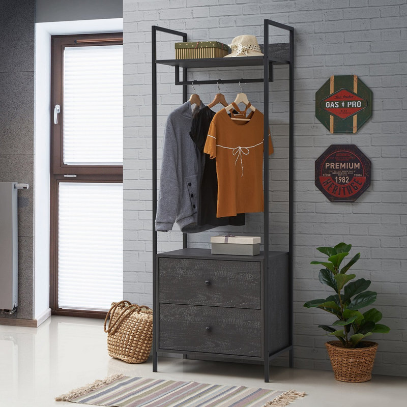 Zaira 63.8cm Closet System, Black