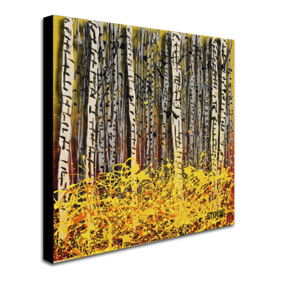 «Fall Aspens» par Roderick Stevens - reproduction d'art sur toile tendue