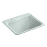 River Falls Metal Rectangular Drop-In Bathroom Sink