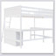 Lit mezzanine avec tablettes Keilon