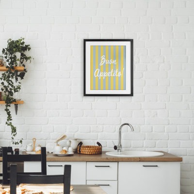 Buon Appetito Italian Kitchen Framed Print Under Glass, design by SUNDANCE GROUP, LLC
