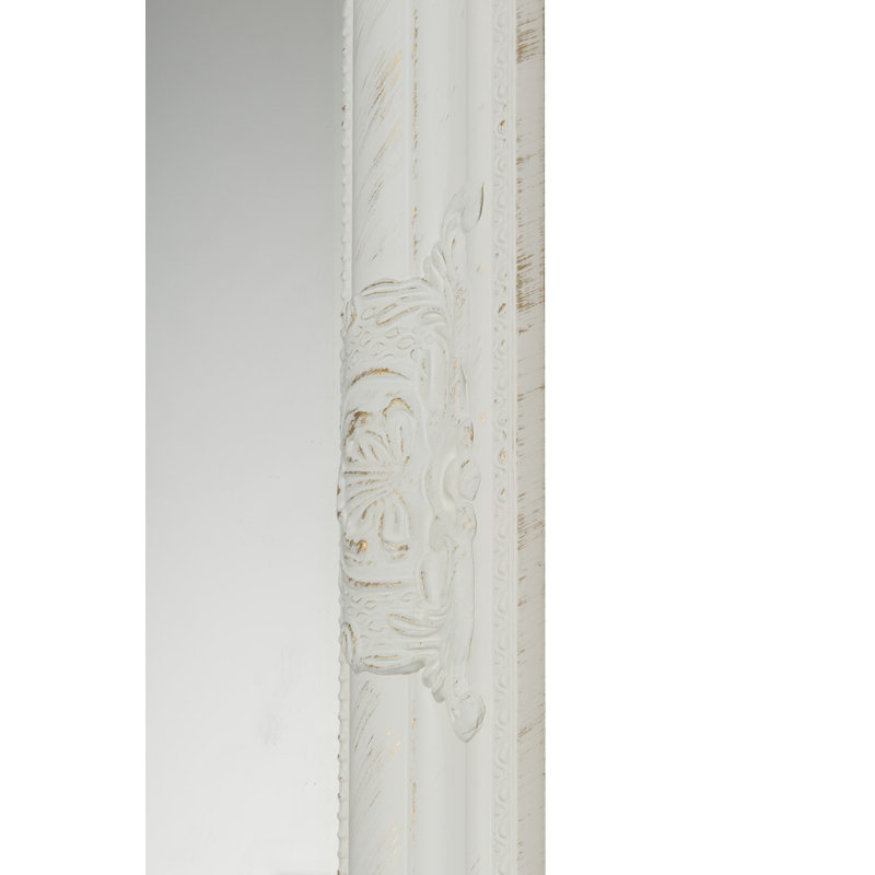Gambier Wood Flat Wall Mirror, 187cm H x 62cm W, White