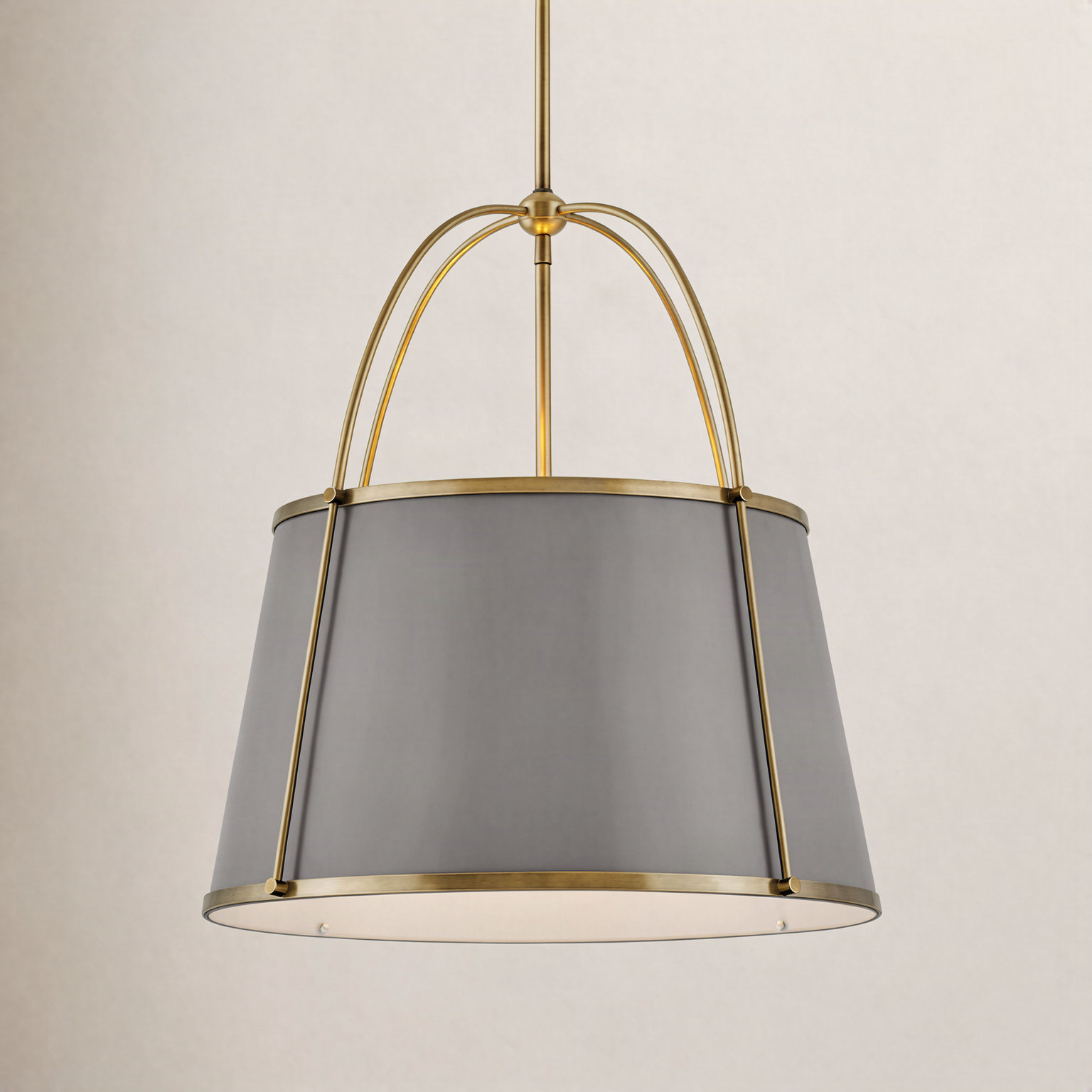 Moxie 4-Light Chandelier, Lacquered Dark Brass