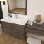 Meuble-lavabo mural 60 po avec chêne acrylique renforcé Aliki-442978919