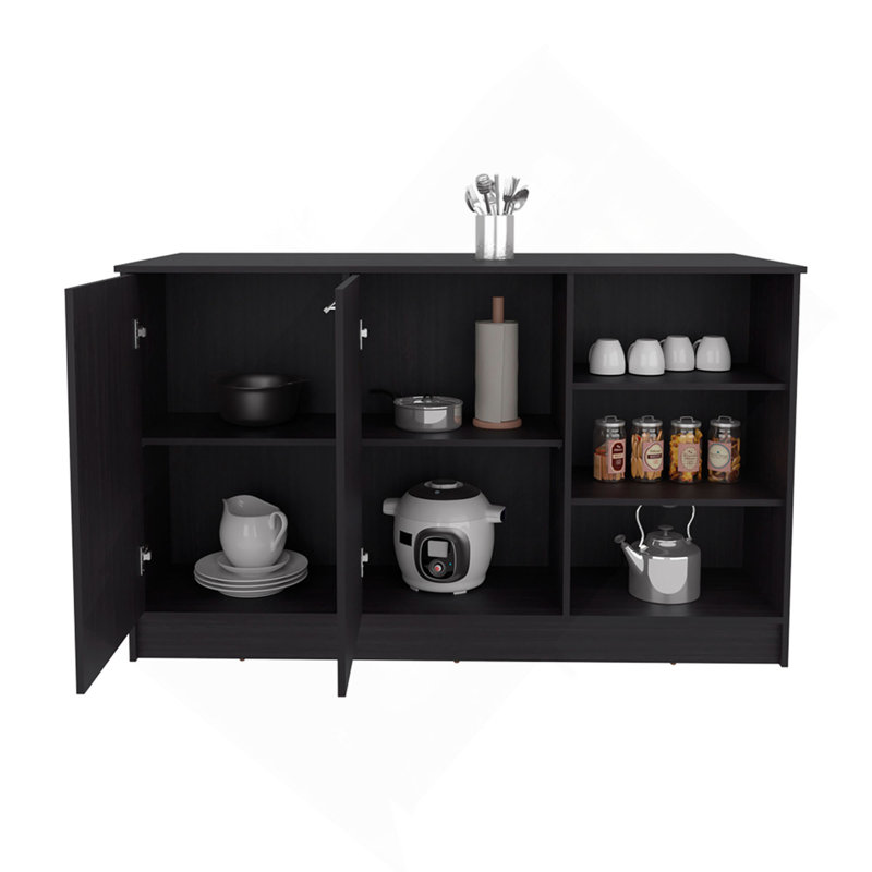 Îlot de cuisine Leoti, Cuisine, Black, H 35,66 po x l 26,37 po x P 59,05 po