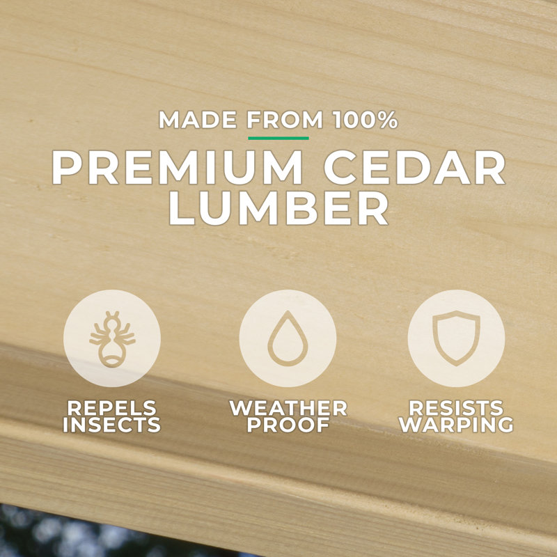 Meridian 10' x 22' Natural Cedar Outdoor Pergola