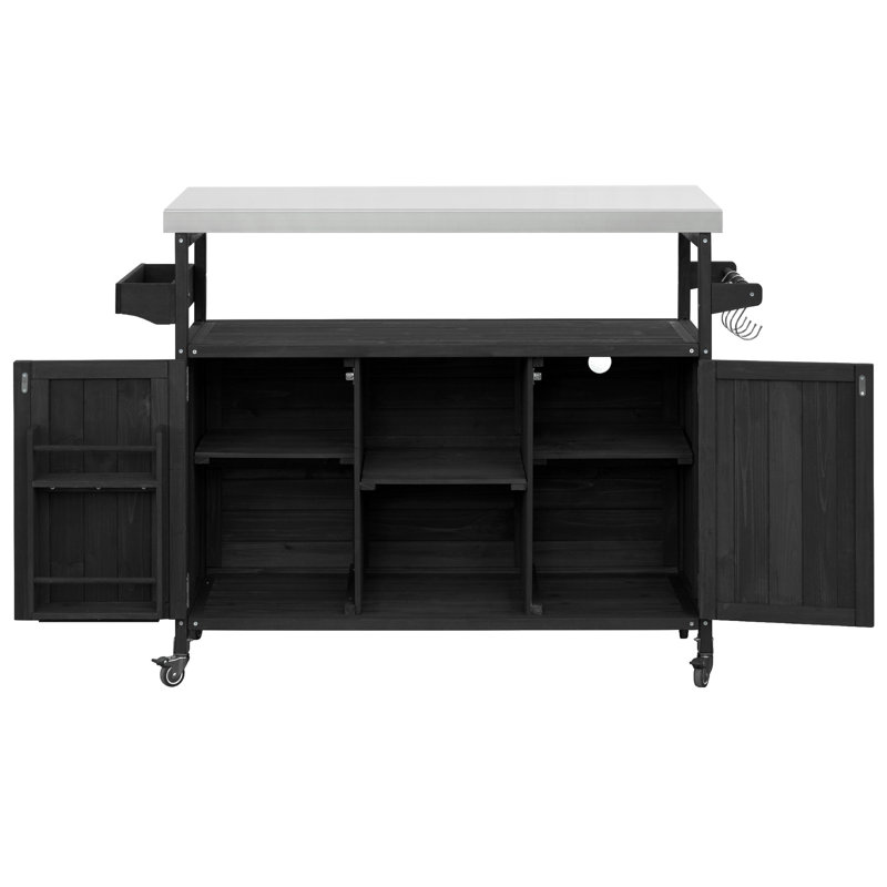 Îlot de cuisine extérieur, Noir