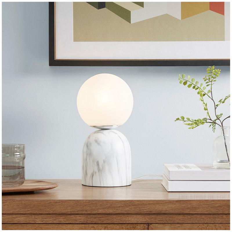 Frosted Glass Globe Table Lamp