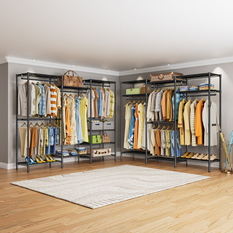 Portant à vêtements de 76,8 po, porte-vêtements en métal, portemanteaux portatifs Napaly