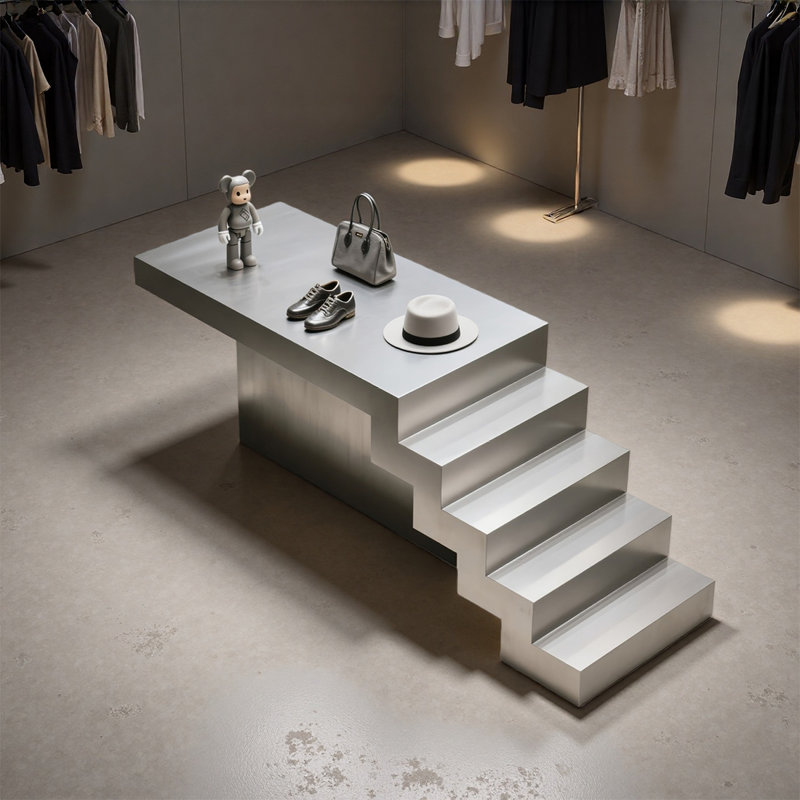 Table de présentation industrielle en acier inoxydable, H 29,53 po x l 78,74 po x P 23,62 po