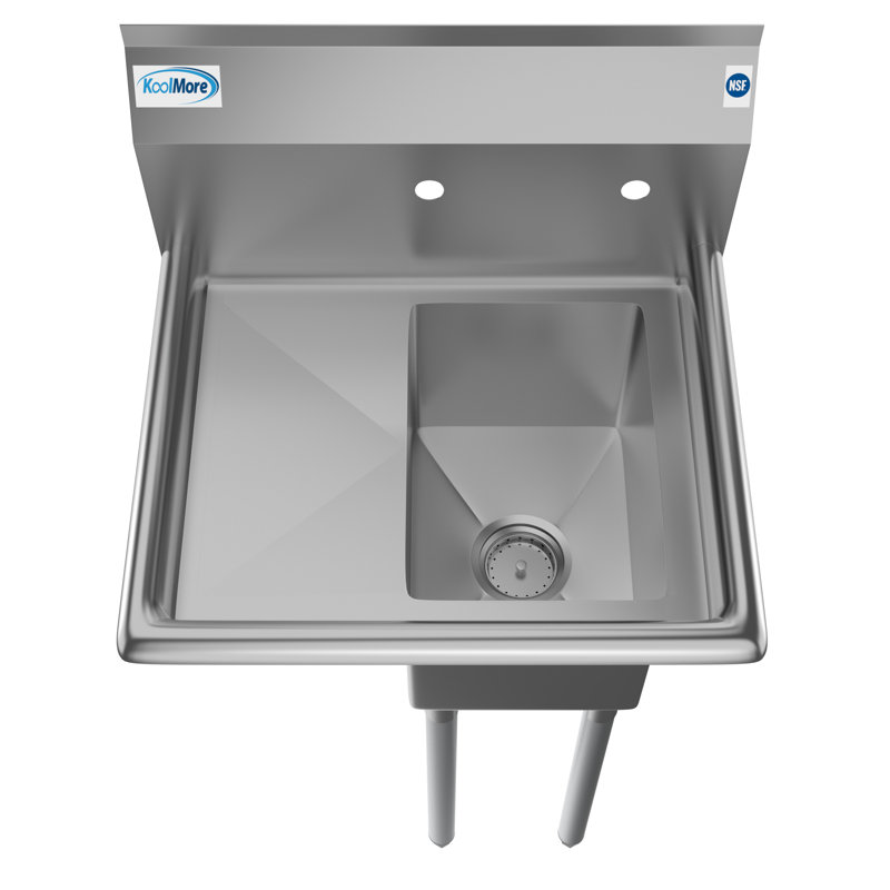 23'' L x 20'' W Silver Freestanding Service Sink