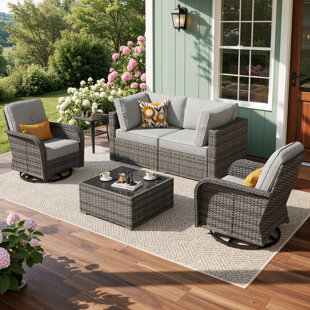 4 - Person Patio Conversation Set with Cushions