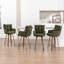 Swivel Upholstered Bar Stool with Solid Wood Frame-895773883