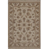 Hand Woven Silk and Wool Floral Area Rug