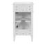 Meuble-lavabo de salle de bain avec lavabo en céramique, ensemble de meuble-lavabo simple autoportant avec porte à fermeture douce, tablette réglable, style français, pieds pleins-130545050-130545051