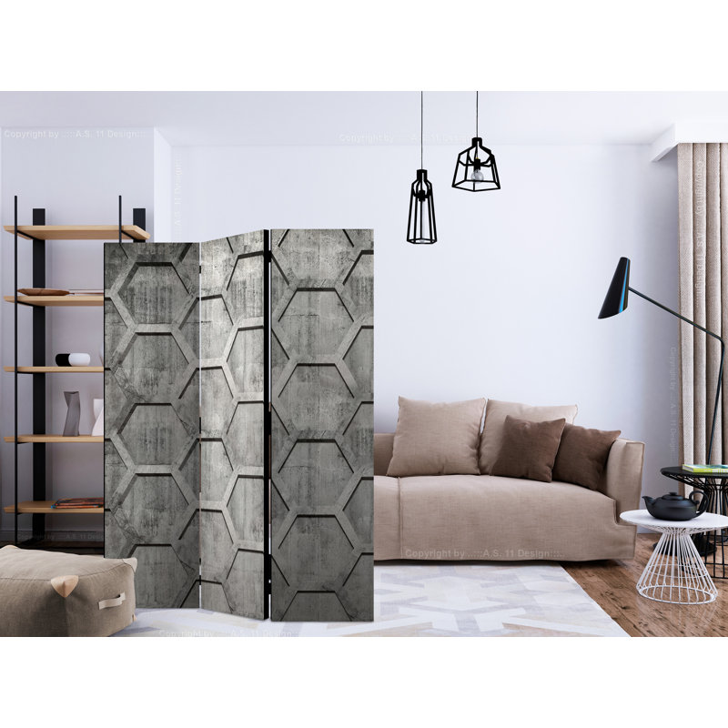 Brooten 172cm H Folding Room Divider, 3