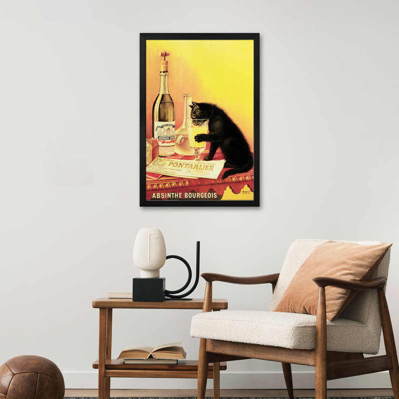 «Absinthe Bourge», affiche encadrée de qualité supérieure par Vintage Apple Collection, H 32 po x l 24 po