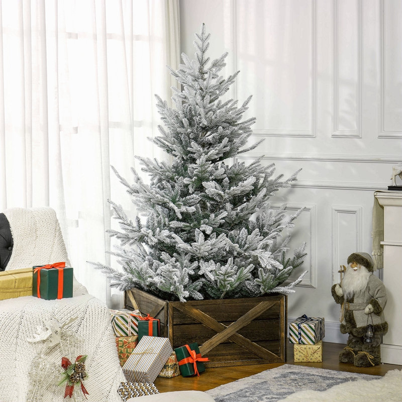 Arbre de Noël artificiel de 6 pieds, arbre de Noël à charnière en pin avec 795 branches réalistes, base en acier, ouverture automatique