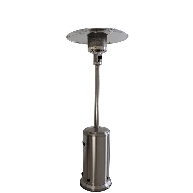 Chaleur 46000 pour patio - Génération silencieuse et efficace, corps en aluminium, profondeur de 18 po, surface de chauffage de 200 pieds carrés, 46 000 chauffages réchauffent les soirées fraîches, 19 largeurs, 14 rayons pour une couverture étendue