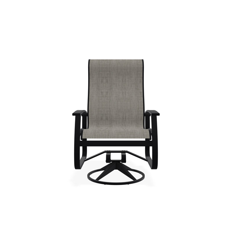 Belle Isle Outdoor Dining Chair, Smoke, Black