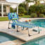 Fauteuil de bronzage pliable avec trous pour le visage et les accoudoirs pour la plage