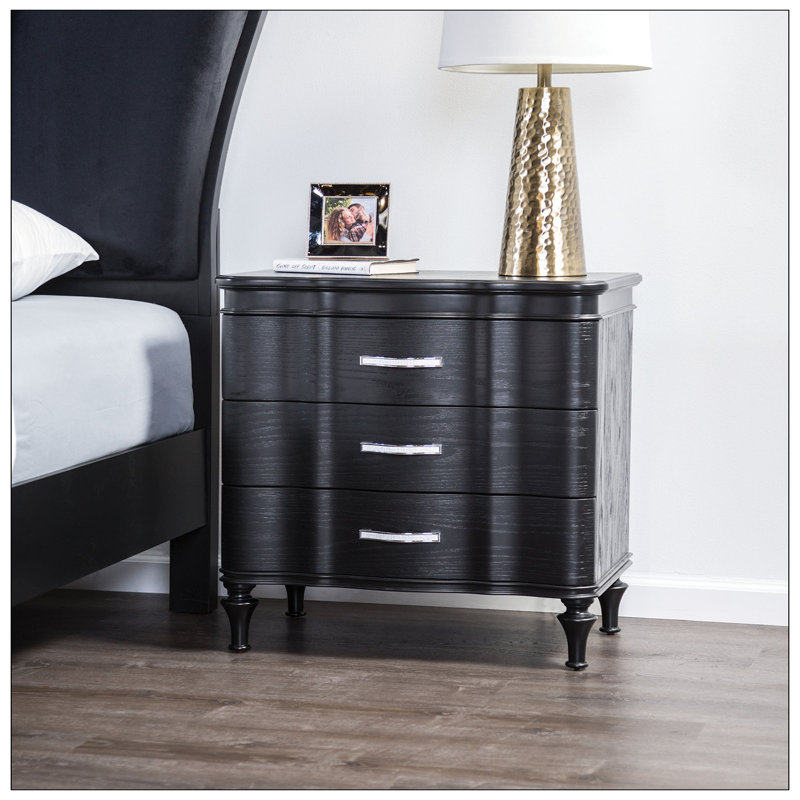 Table de chevet pour chambre à coucher, Noir