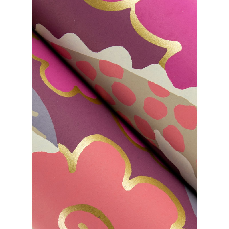 Keiundra Floral Wallpaper Roll, Purple
