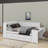 Full Size Daybed With Storage Shelves,Drawers,Trundle,Charging Station,LED Light,Desk And Cabinet-1951052233