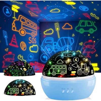 Kids Night Lights for Bedroom,Project Dinosaurs and Vehicles on Wall or Ceiling,Room Lights for Baby Toddler,2 to 9 Year Old Gifts for Boys Girls