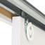 Porte de placard coulissante, 60 po (double 31 po) x 80 po, portes coulissantes en verre givré 5-Lite avec trousse de quincaillerie et guide de plancher, dalle en bois massif et panneau de fibres à densité moyenne avec surface en PVC imperméable pour les chambres de garde-robe