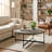 Brookline 42" Concrete-Coated Top Round Coffee Table