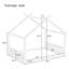 Lit double blanc pour, construction en bois de pin, conception de plancher sécuritaire en blanc, maison en forme de plateaux ouverts, assemblage facile, jeu indépendant