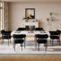 6 - Person Dining Table Sets With Rectangular Extendable Dining Table & 6 Upholstered Chairs