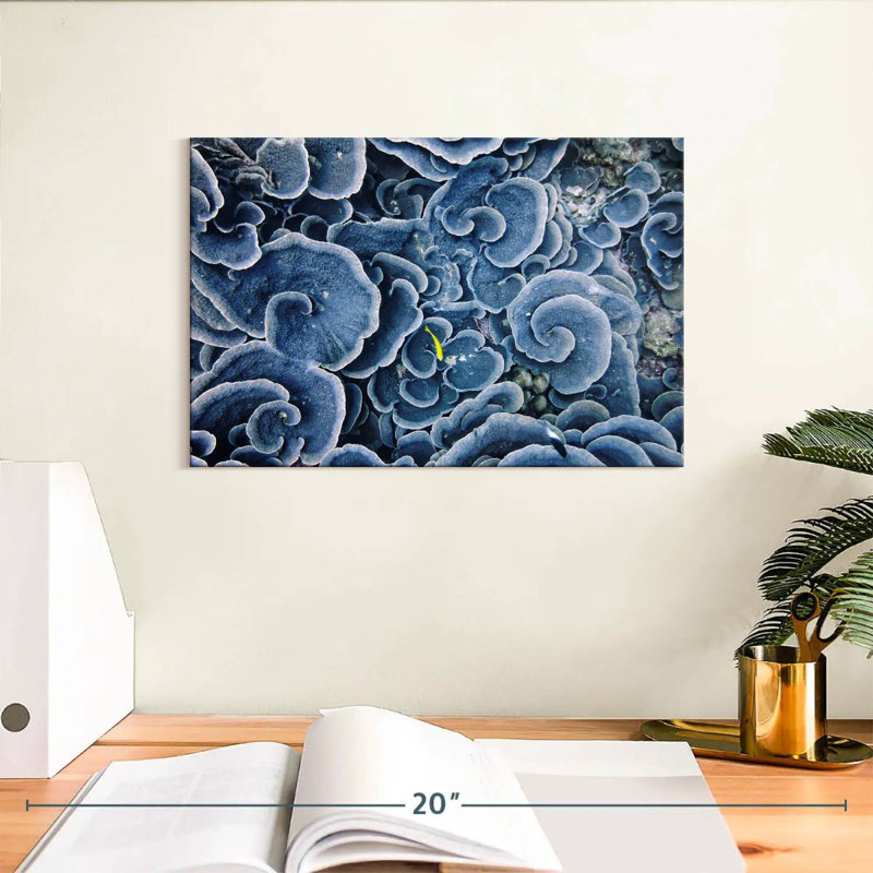 Crowle Cloud Shaped Blue Corals, 8" H x 12" W