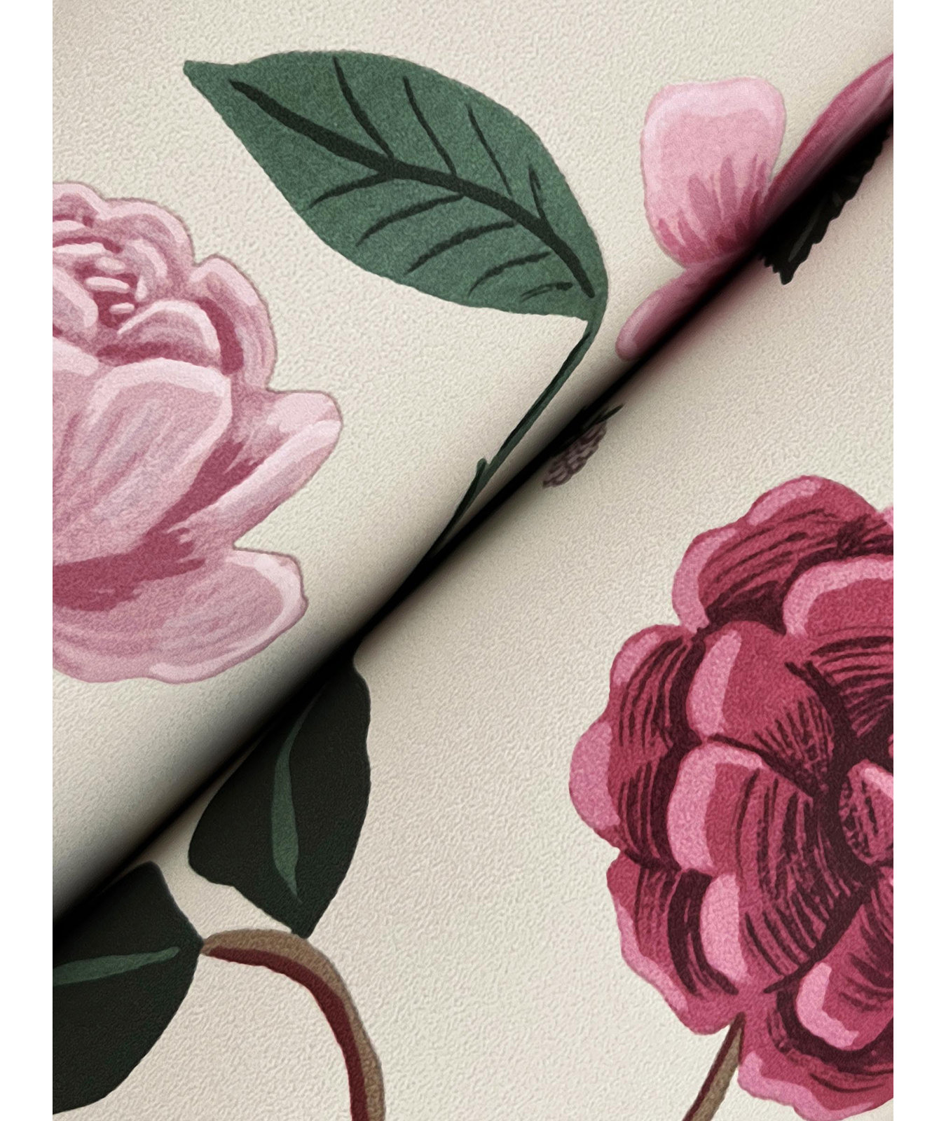 Roses Wallpaper Double Roll, Linen