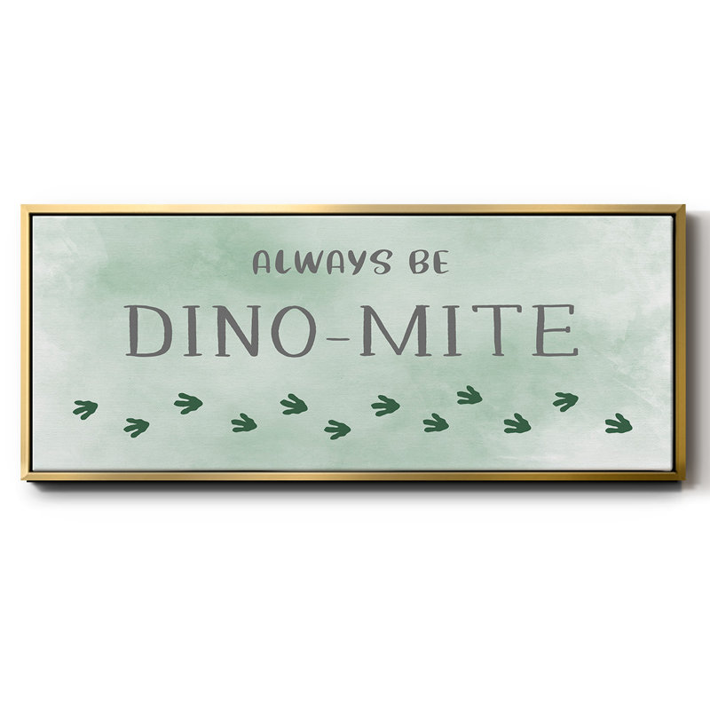 Dinomite- Framed Canvas, 24" H x 60" W
