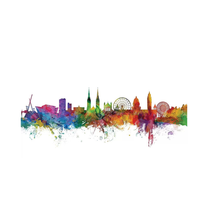 Belfast, Northern Ireland Skyline by Michael Tompsett - Wrapped Canvas Gallery-Wrapped Canvas Giclée, 20.32 cm H x 30.48 cm W