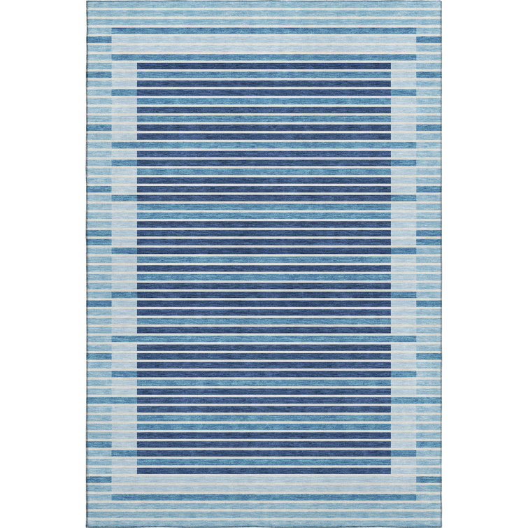 Premium Machine Washable Sykora AMF1398 Stripes Rug