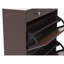 Armoire à chaussures brune avec 2 tiroirs et rangement fonctionnel - espace d'entrée