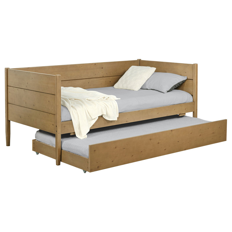 Lit de jour simple avec couchette Natural, Naturel