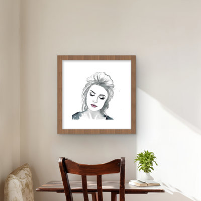 Watercolor Delicate Woman - Bohemian Framed Print