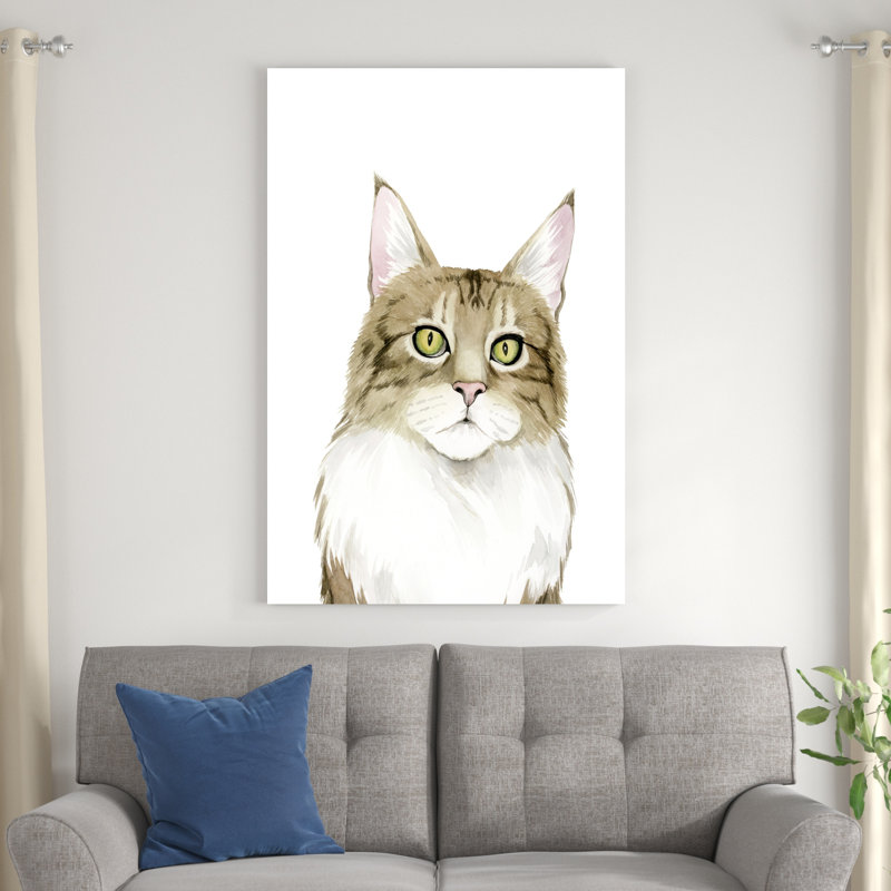 Portrait de chat IV, H 48 po x l 32 po x P 1,25 po