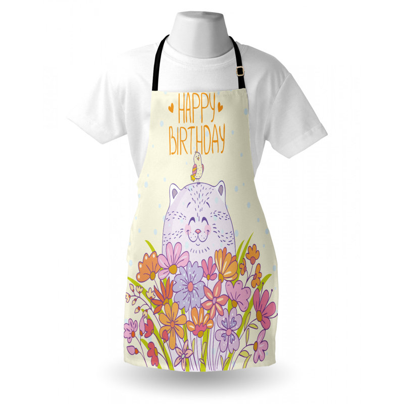Birthday Floral Bib Apron