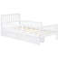 Lit plateforme simple avec garde-corps et rangement - Élévations en bois blanches Allure-726477915-726477925